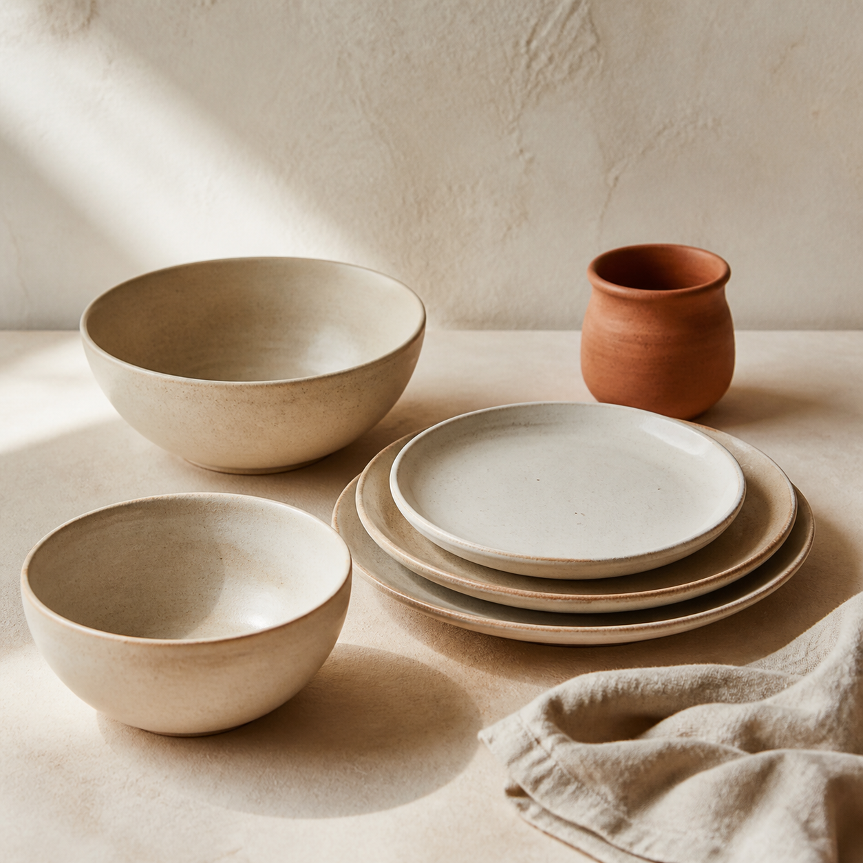 Illustrative ceramic tableware for future shopping